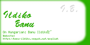 ildiko banu business card